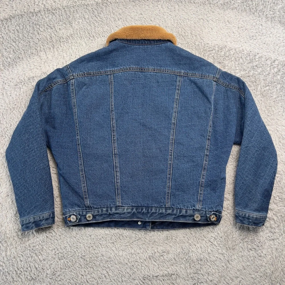 Scotch & Soda Amsterdam Blauw Denim Trucker Jacket Youth 12 152 Teddy Fleece